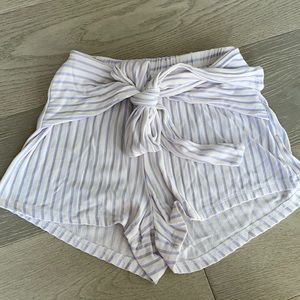 Striped lavender & white shorts